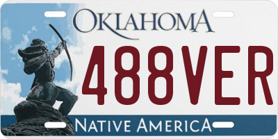 OK license plate 488VER