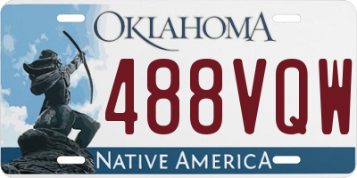 OK license plate 488VQW