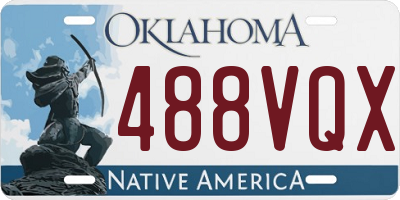 OK license plate 488VQX