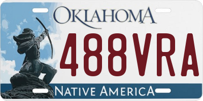 OK license plate 488VRA