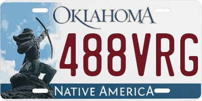 OK license plate 488VRG