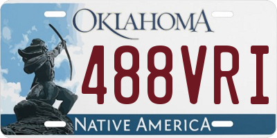 OK license plate 488VRI