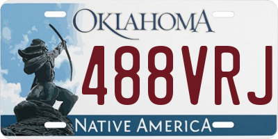 OK license plate 488VRJ