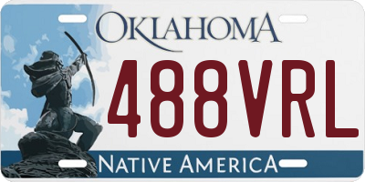 OK license plate 488VRL