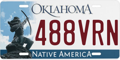 OK license plate 488VRN