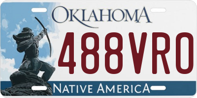 OK license plate 488VRO