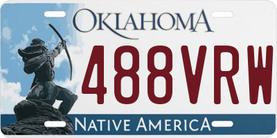 OK license plate 488VRW