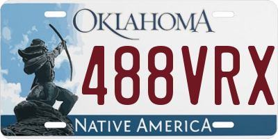OK license plate 488VRX