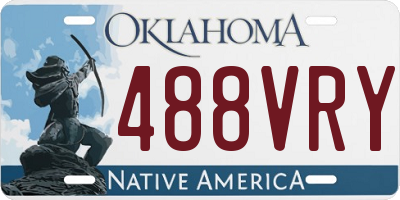 OK license plate 488VRY