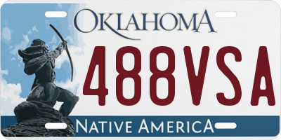 OK license plate 488VSA