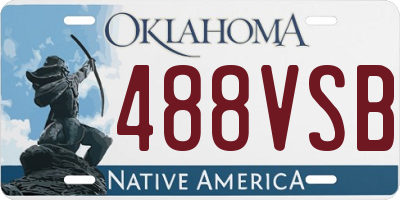 OK license plate 488VSB