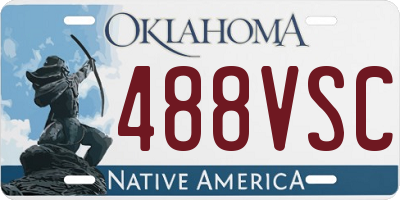 OK license plate 488VSC