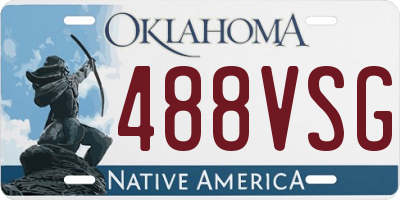 OK license plate 488VSG