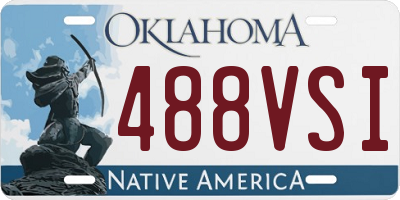 OK license plate 488VSI
