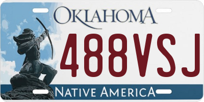 OK license plate 488VSJ