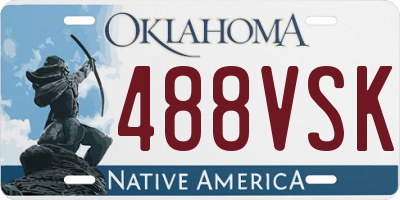 OK license plate 488VSK