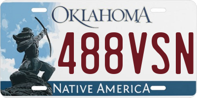 OK license plate 488VSN