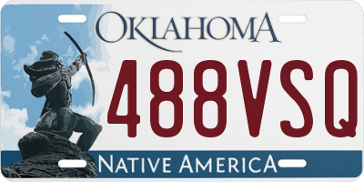 OK license plate 488VSQ