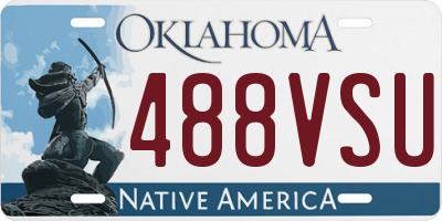 OK license plate 488VSU