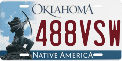 OK license plate 488VSW
