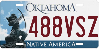 OK license plate 488VSZ