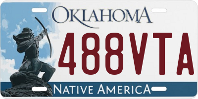 OK license plate 488VTA