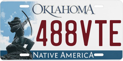 OK license plate 488VTE