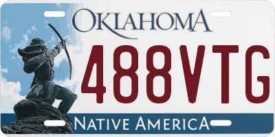 OK license plate 488VTG