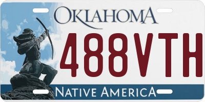 OK license plate 488VTH