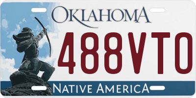 OK license plate 488VTO