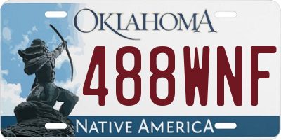 OK license plate 488WNF