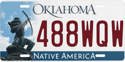 OK license plate 488WQW