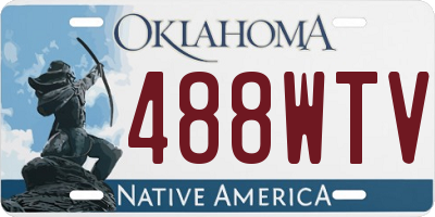 OK license plate 488WTV
