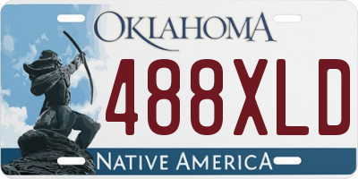 OK license plate 488XLD