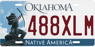 OK license plate 488XLM