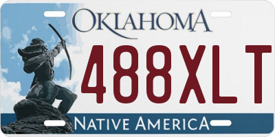 OK license plate 488XLT