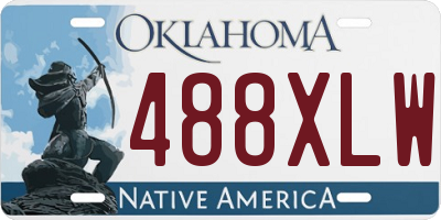 OK license plate 488XLW