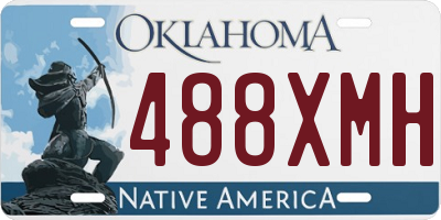 OK license plate 488XMH