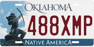 OK license plate 488XMP