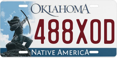 OK license plate 488XOD