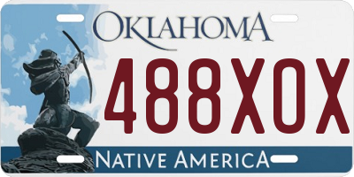 OK license plate 488XOX