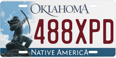 OK license plate 488XPD