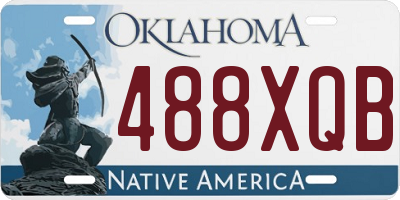 OK license plate 488XQB