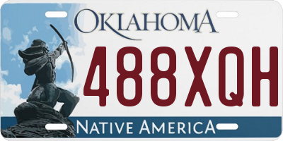 OK license plate 488XQH