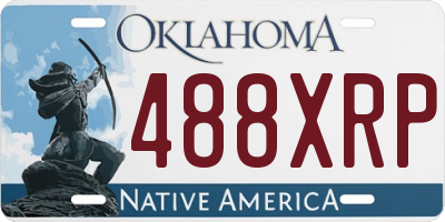 OK license plate 488XRP