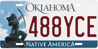 OK license plate 488YCE