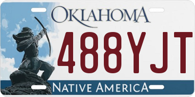 OK license plate 488YJT