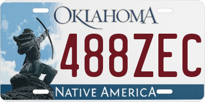 OK license plate 488ZEC