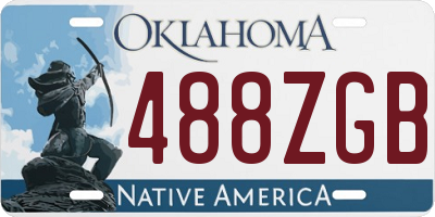OK license plate 488ZGB