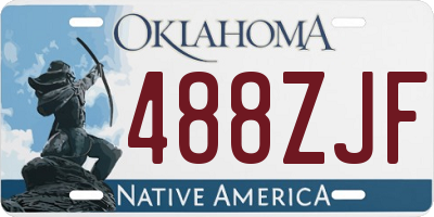 OK license plate 488ZJF